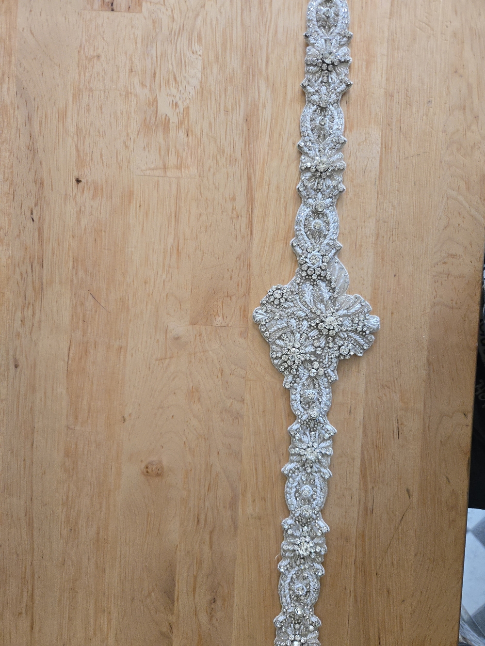 Heavily Embellished Beaded Bridal Belt in Ivory